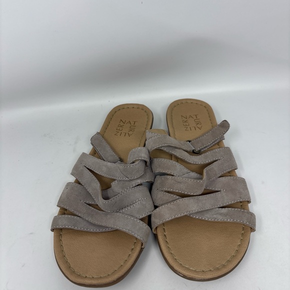 Naturalizer Winda Neutral Leather Strappy Comfort Flat Sandals Women US 7 - Picture 2 of 4